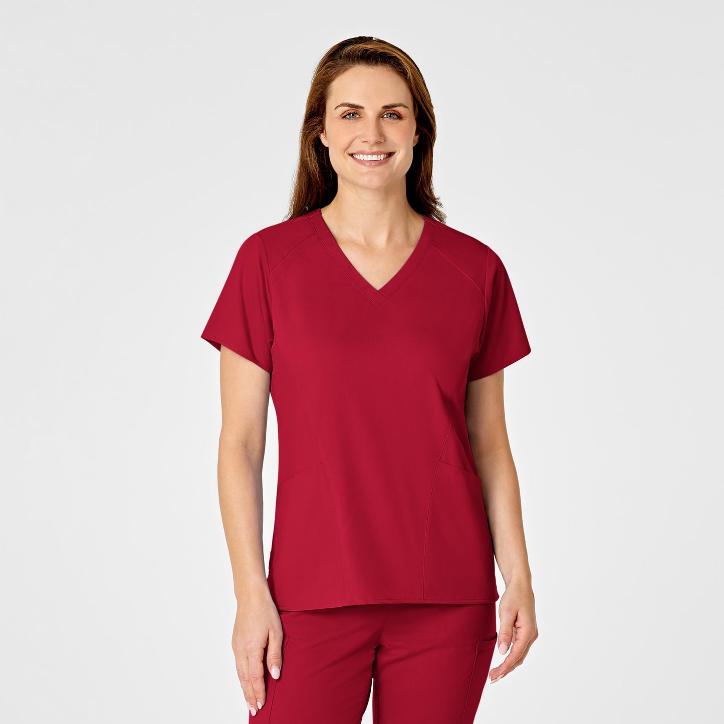 Wink PRO Women's 4 Pocket V-Neck Scrub Top - Red