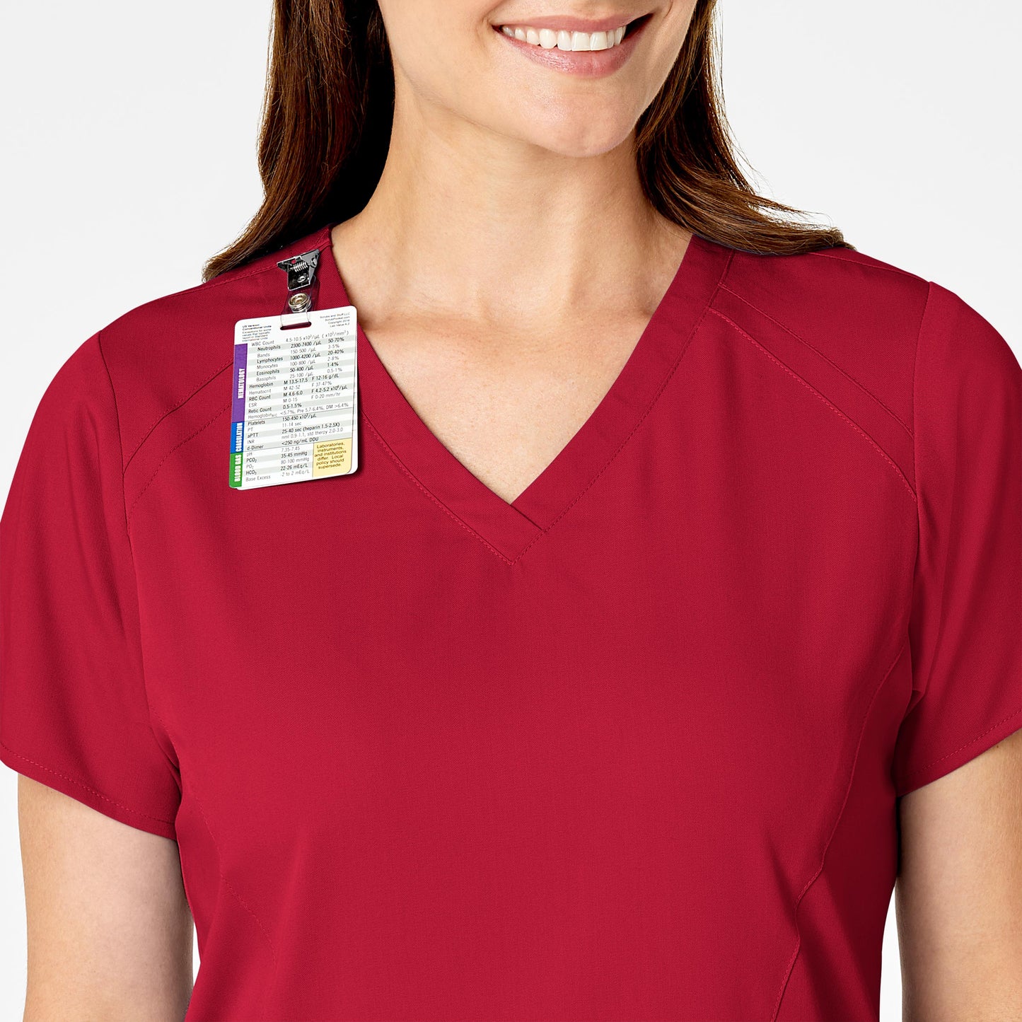 Wink PRO Women's 4 Pocket V-Neck Scrub Top - Red