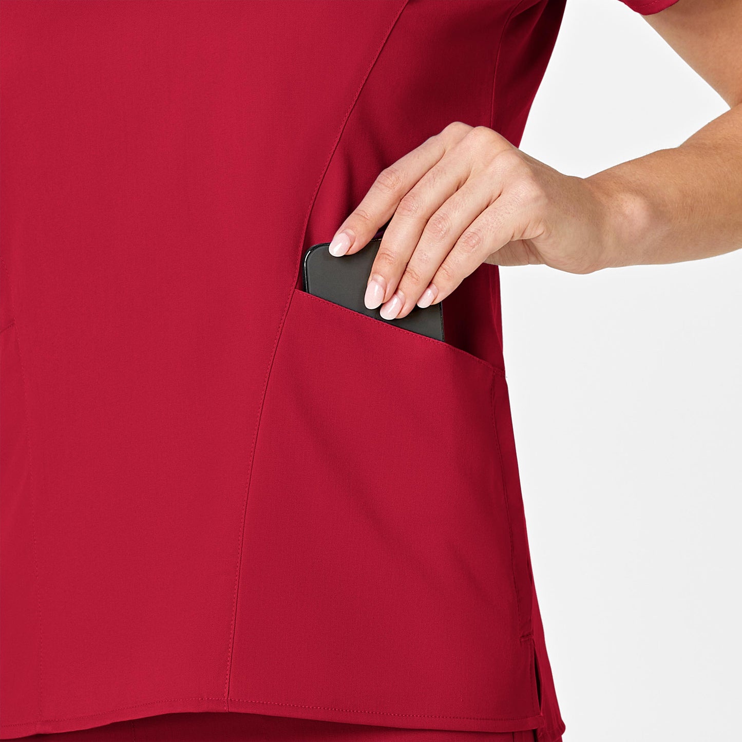 Wink PRO Women's 4 Pocket V-Neck Scrub Top - Red