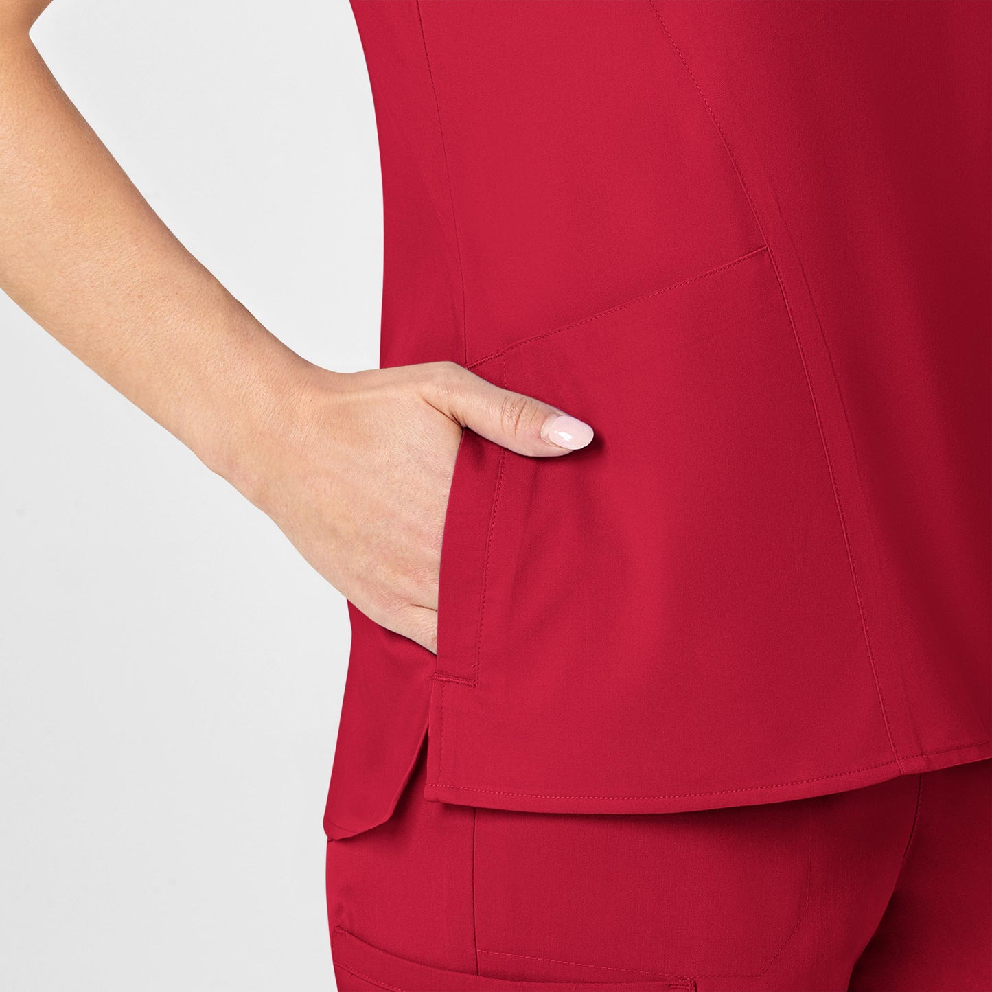 Wink PRO Women's 4 Pocket V-Neck Scrub Top - Red