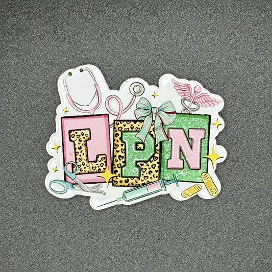 Colorful LPN Badge Reel