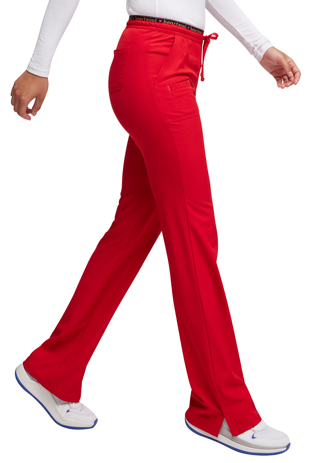 Pantalón con cordón y talle bajo en rojo de HeartSoul Break on Through