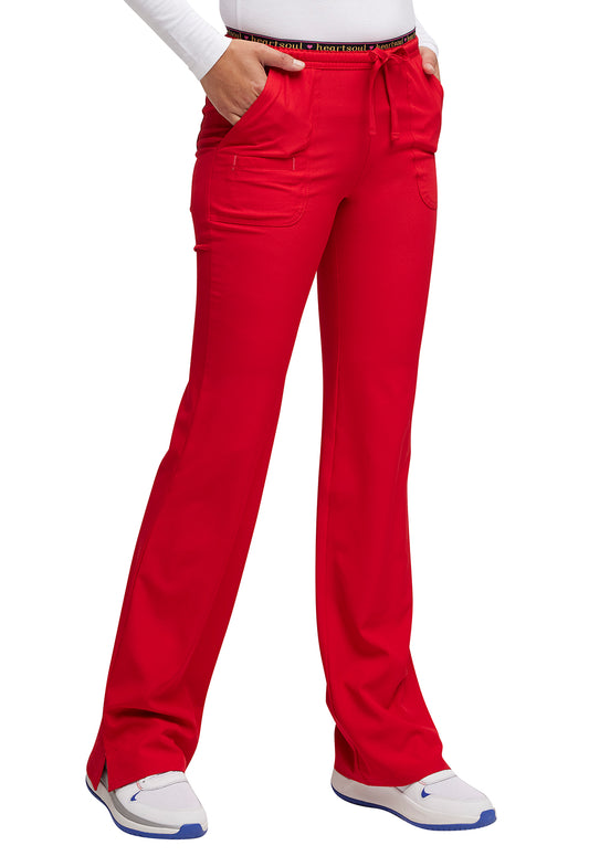 Pantalón con cordón y talle bajo en rojo de HeartSoul Break on Through