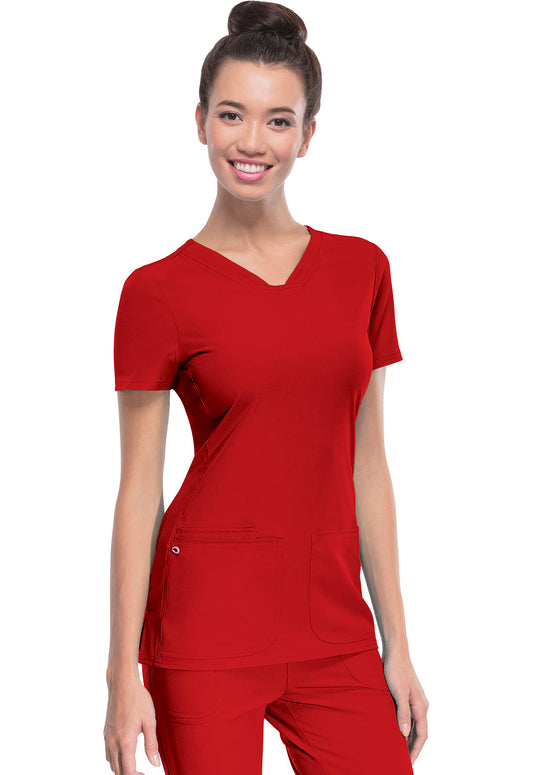 Top con escote en V en forma de corazón rojo Break on Through