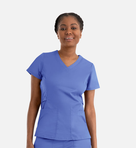 Maevn Blossom Signature Ladies Functional V-Neck Top