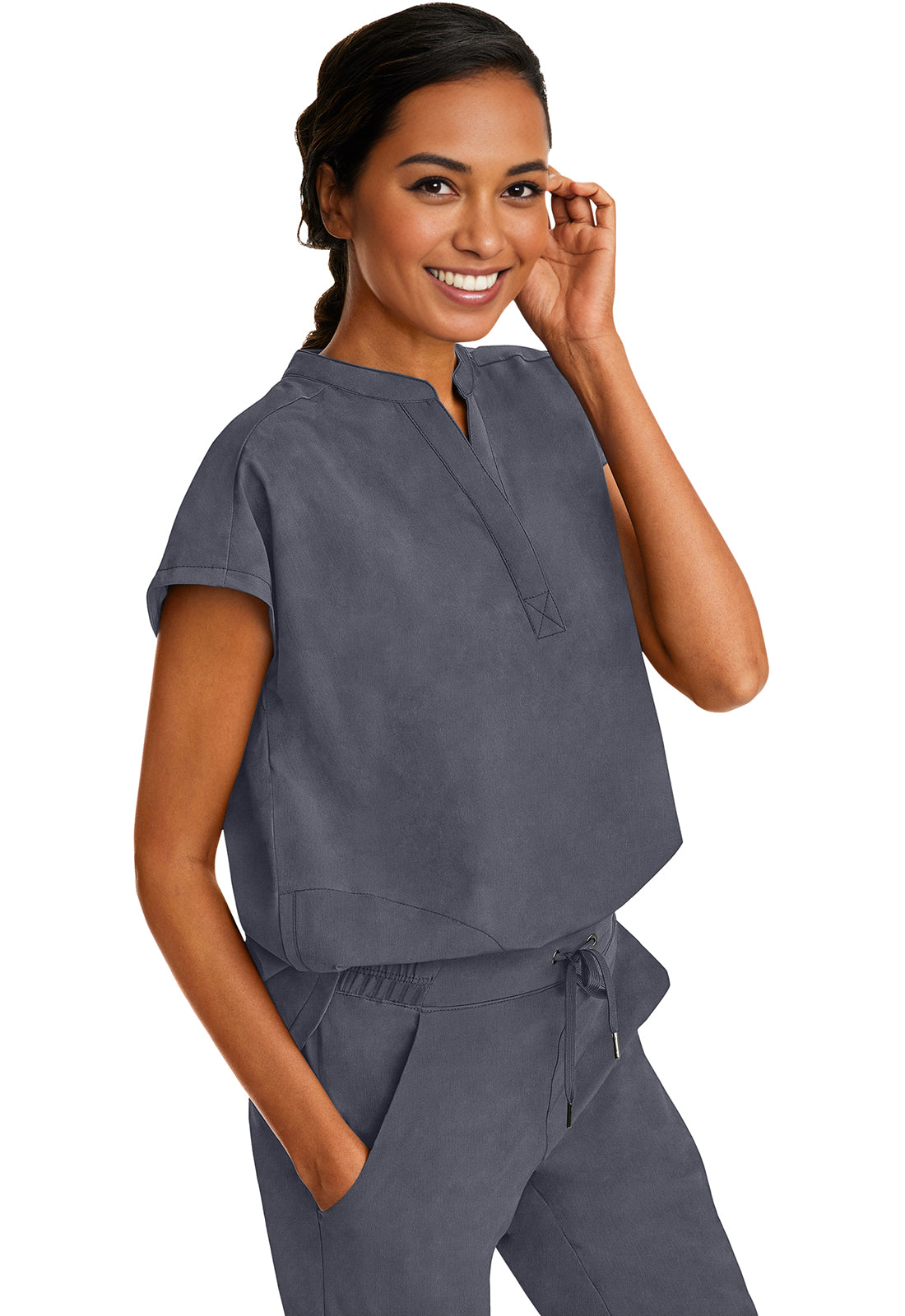 Healing Hands Purple Label Journey Top in Pewter