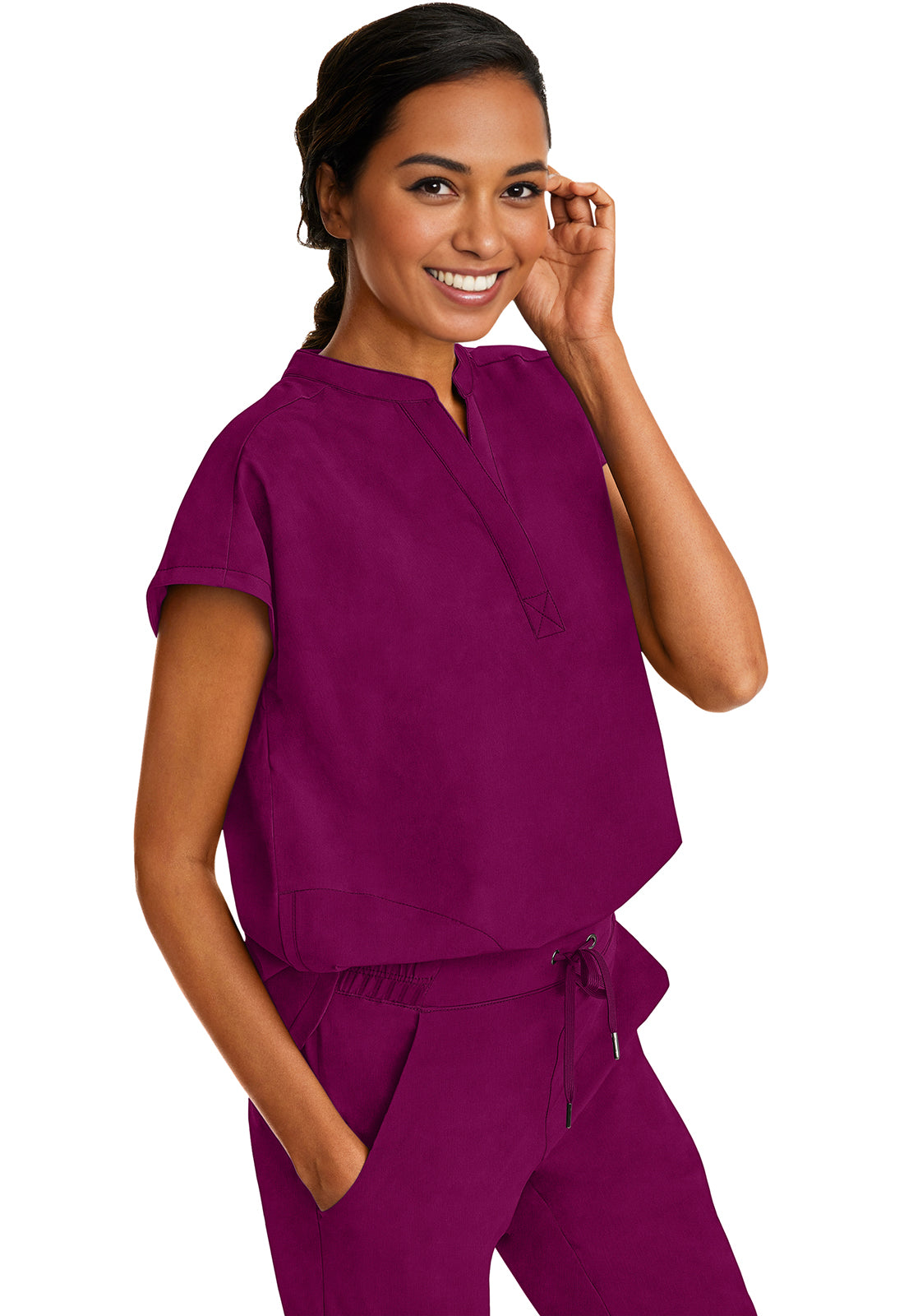 Healing Hands Purple Label Journey Top in Wine
