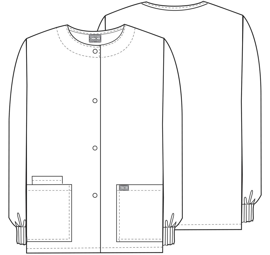 Chaqueta de abrigo Cherokee con cierre a presión en blanco WW Originals