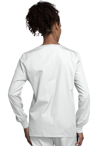 Chaqueta de abrigo Cherokee con cierre a presión en blanco WW Originals