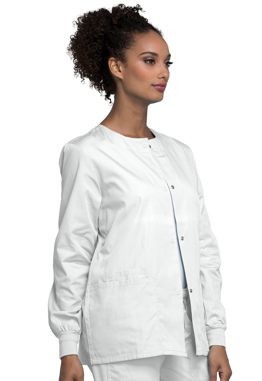 Chaqueta de abrigo Cherokee con cierre a presión en blanco WW Originals