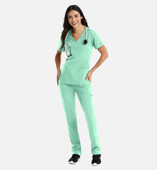 Maevn Momentum Womens Double V-Neck Top