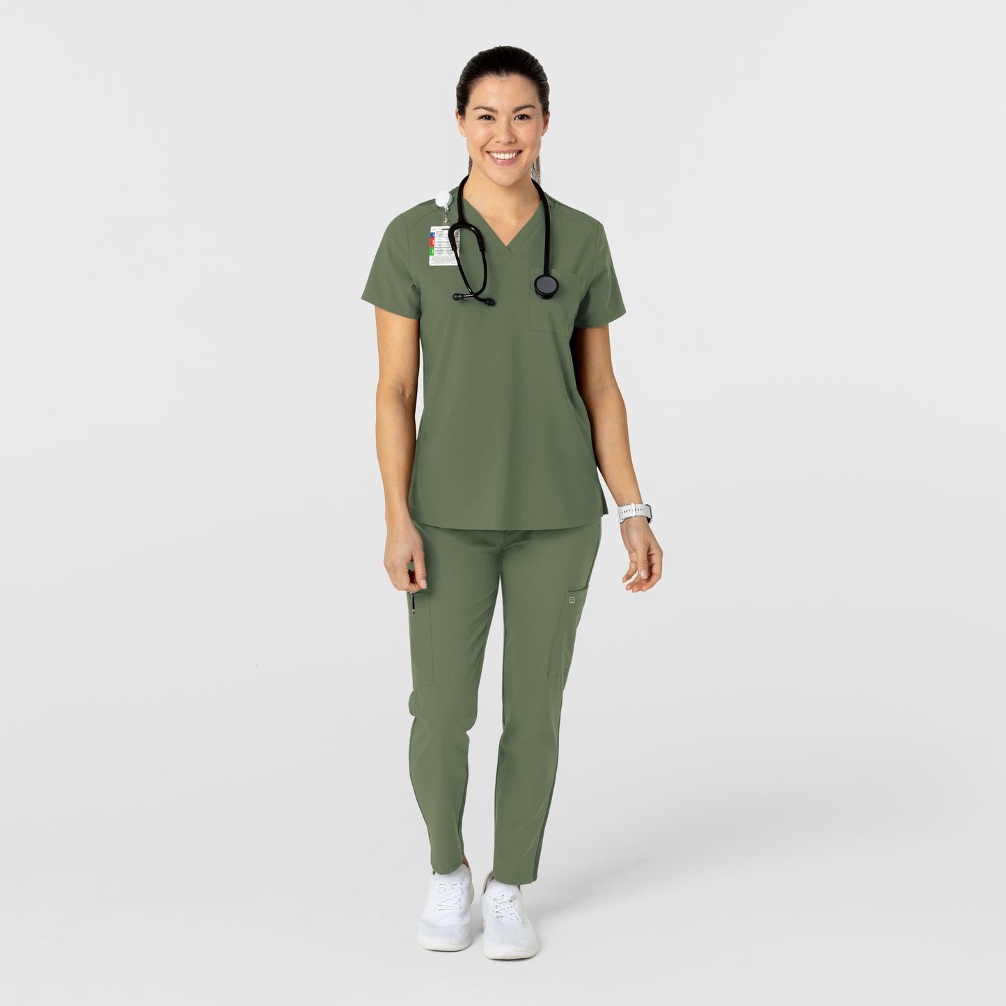 W123 Women's Flex-n-Reach Track Scrub Pant-Tall