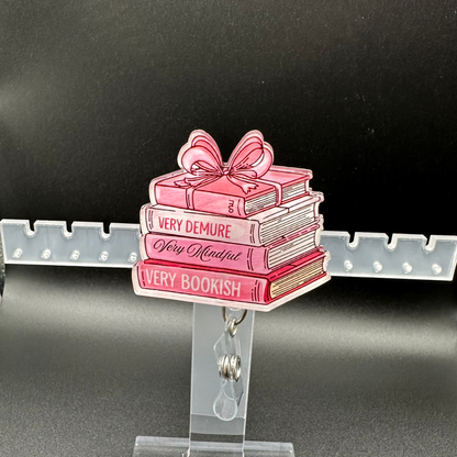Stack of Books Acrylic Badge Holder
