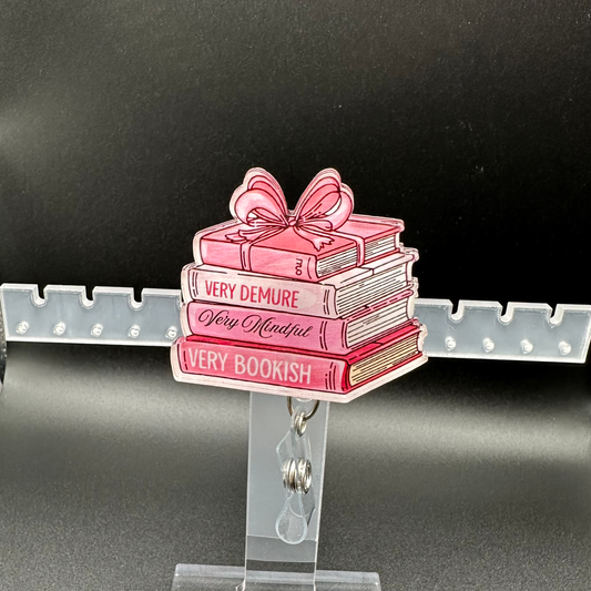 Stack of Books Acrylic Badge Holder