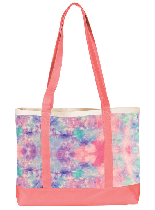 Tie Dye Pastel Pink Large Tote Bag