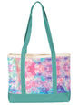 Tie Dye Turquoise Large Tote Bag