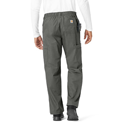 Pantalón médico de corte recto con ocho bolsillos y corte tipo bota para hombre de Carhartt Ripstop &amp; Sub-Scrubs, color peltre oscuro