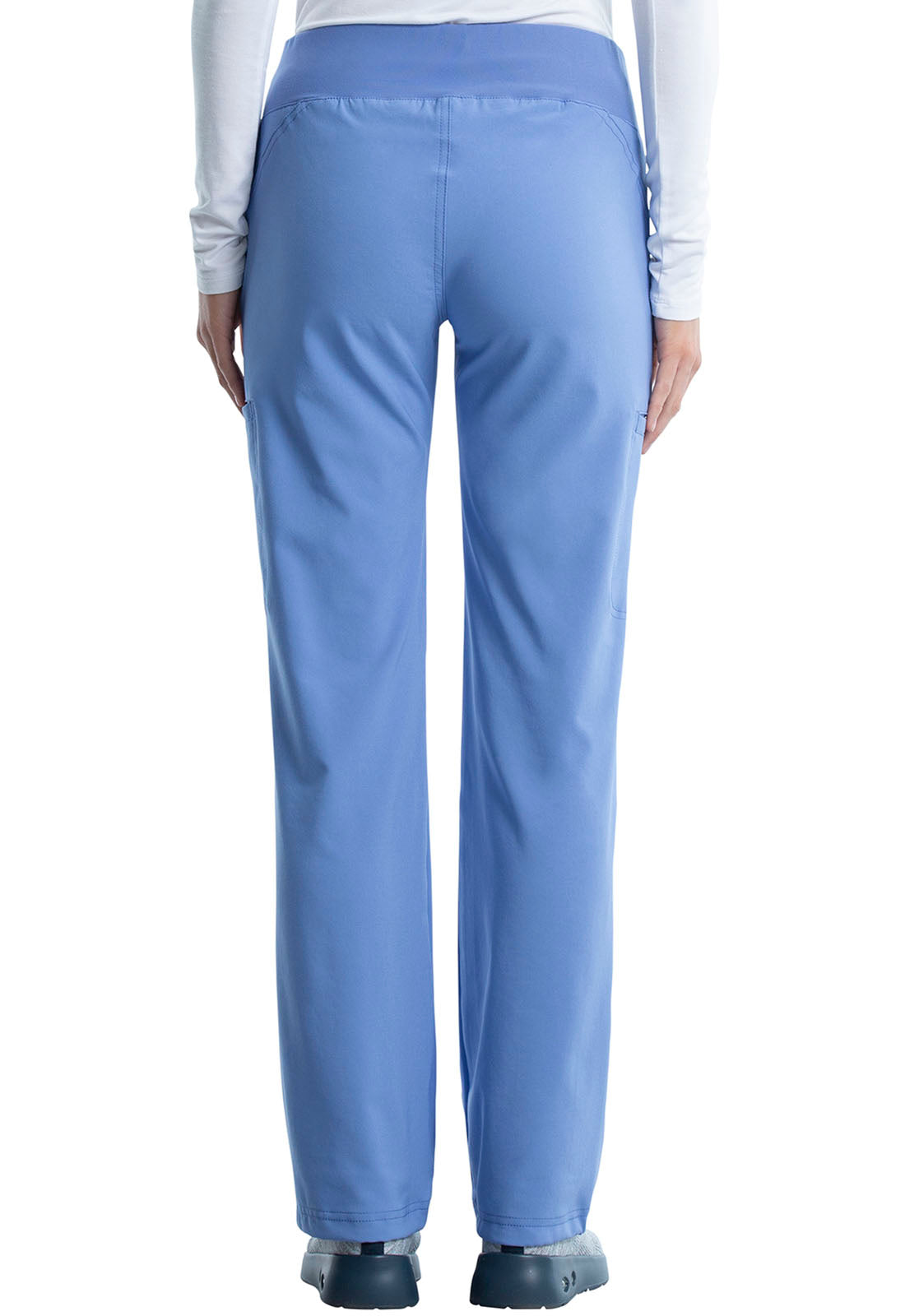 Cherokee iFlex Mid Rise Straight Leg Pull-on Pant in Ceil