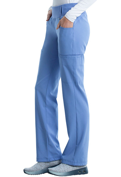 Cherokee iFlex Mid Rise Straight Leg Pull-on Pant in Ceil