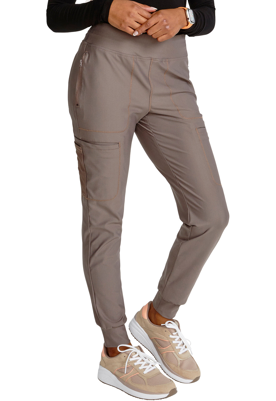 Cherokee Form Mid Rise Tapered Leg Drawstring Pant