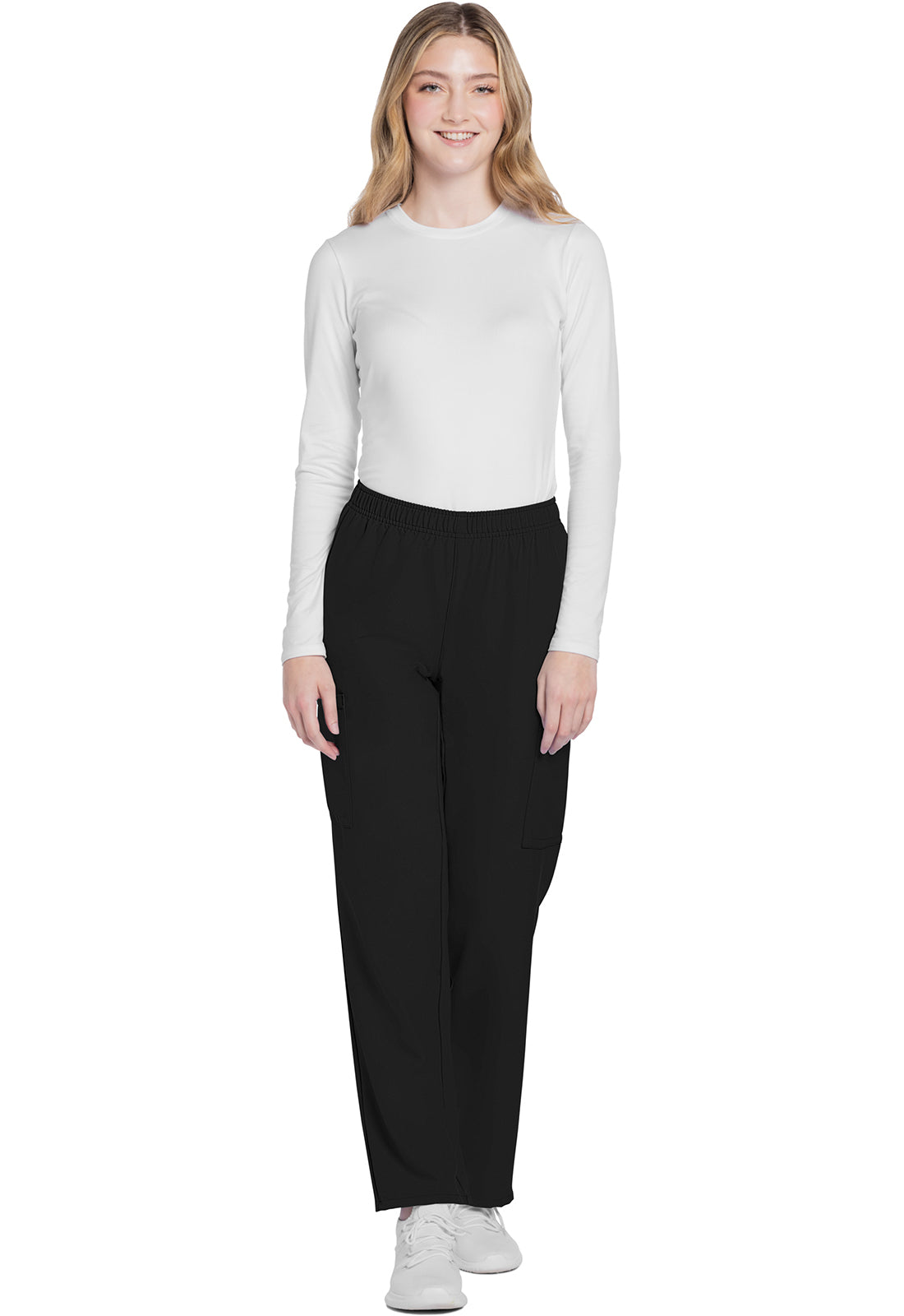 Cherokee WW Originals Ultra Mid Rise Pull-on Slim Leg Cargo Pant-Regular