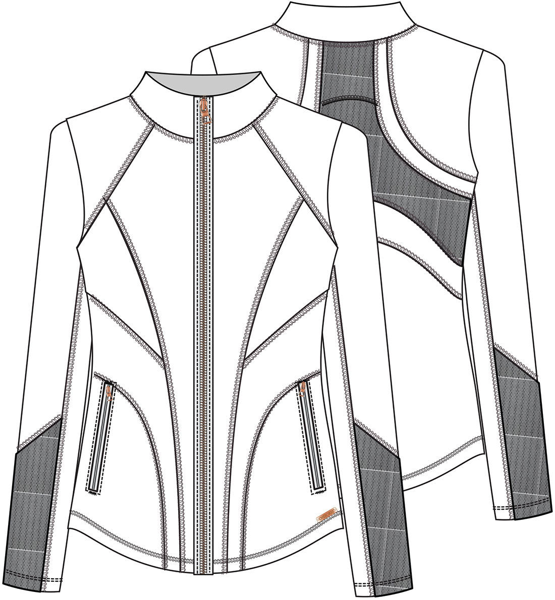 Cherokee Form Zip Front Jacket