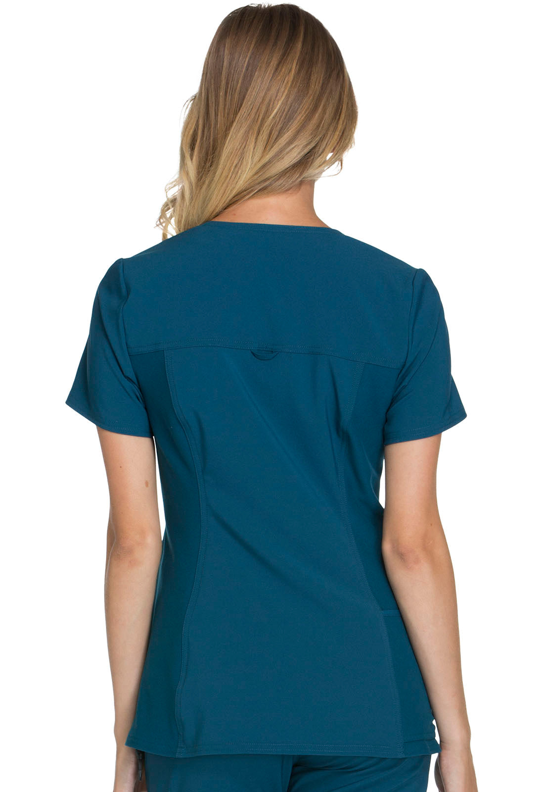 Cherokee iFlex V-Neck Top in Caribbean Blue