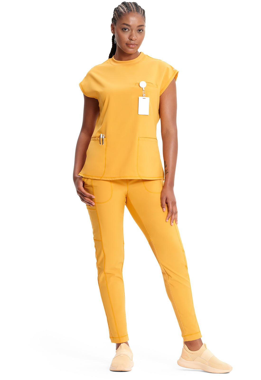 Infinity Mock Neck Top in Gold Rush