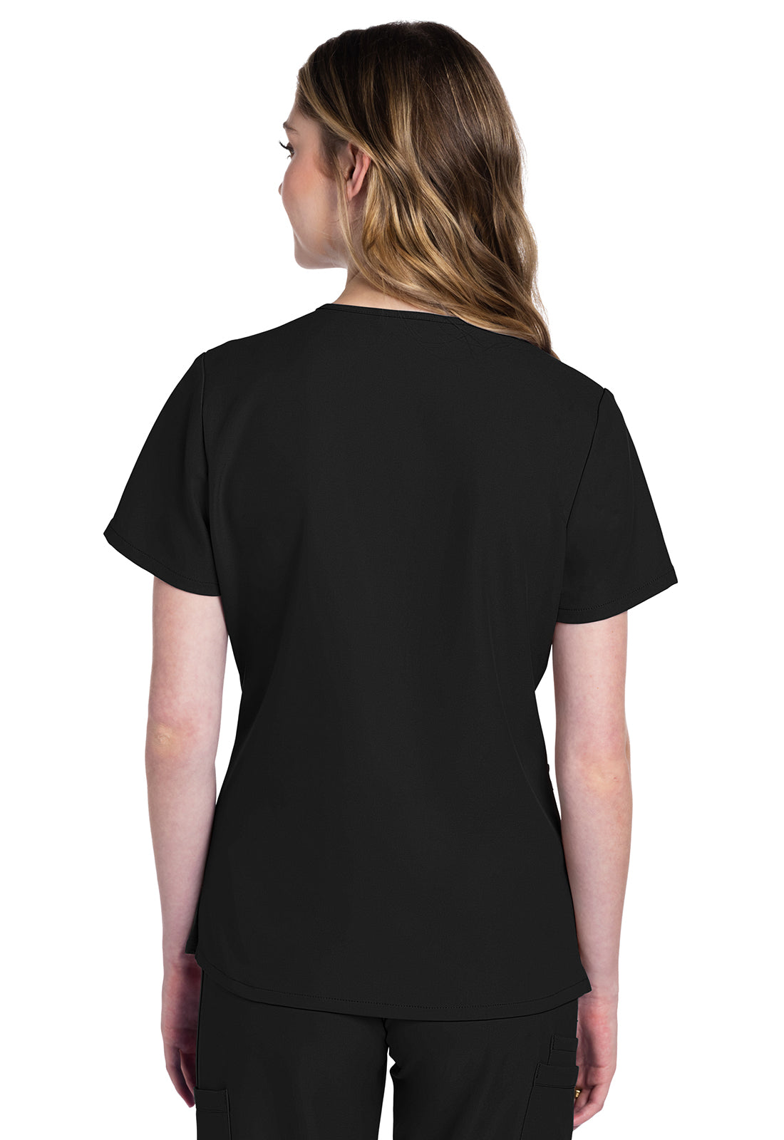 Blusa con cuello en V Ultra de Cherokee WW Originals en color negro