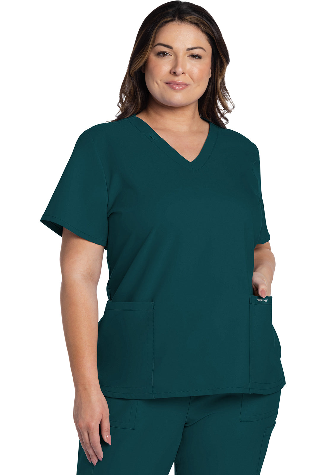 Blusa con escote en V Ultra de Cherokee WW Originals en color azul real