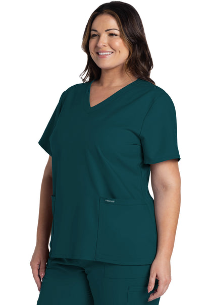 Blusa con escote en V Ultra de Cherokee WW Originals en color azul real