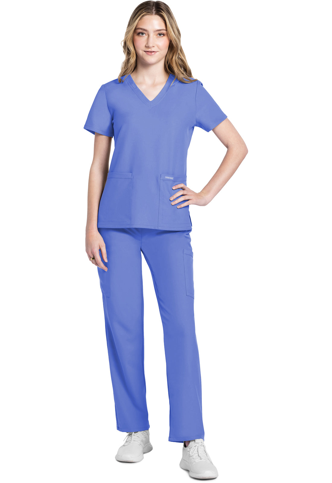 Blusa con escote en V Ultra de Cherokee WW Originals en color azul real