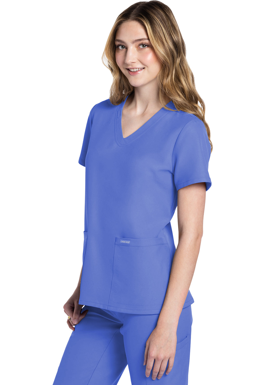 Blusa con escote en V Ultra de Cherokee WW Originals en color azul real