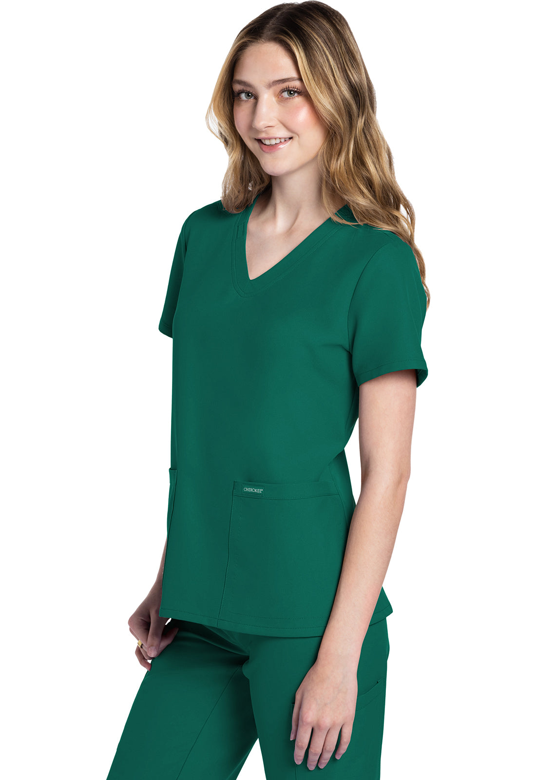 Blusa con escote en V Ultra de Cherokee WW Originals en color azul real
