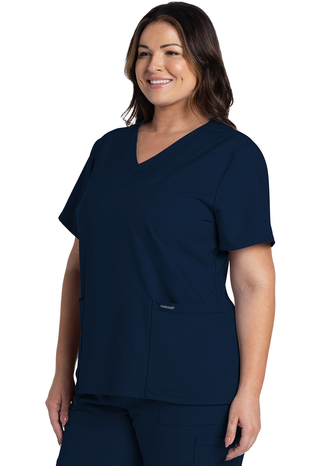 Blusa con escote en V Ultra de Cherokee WW Originals en color azul real