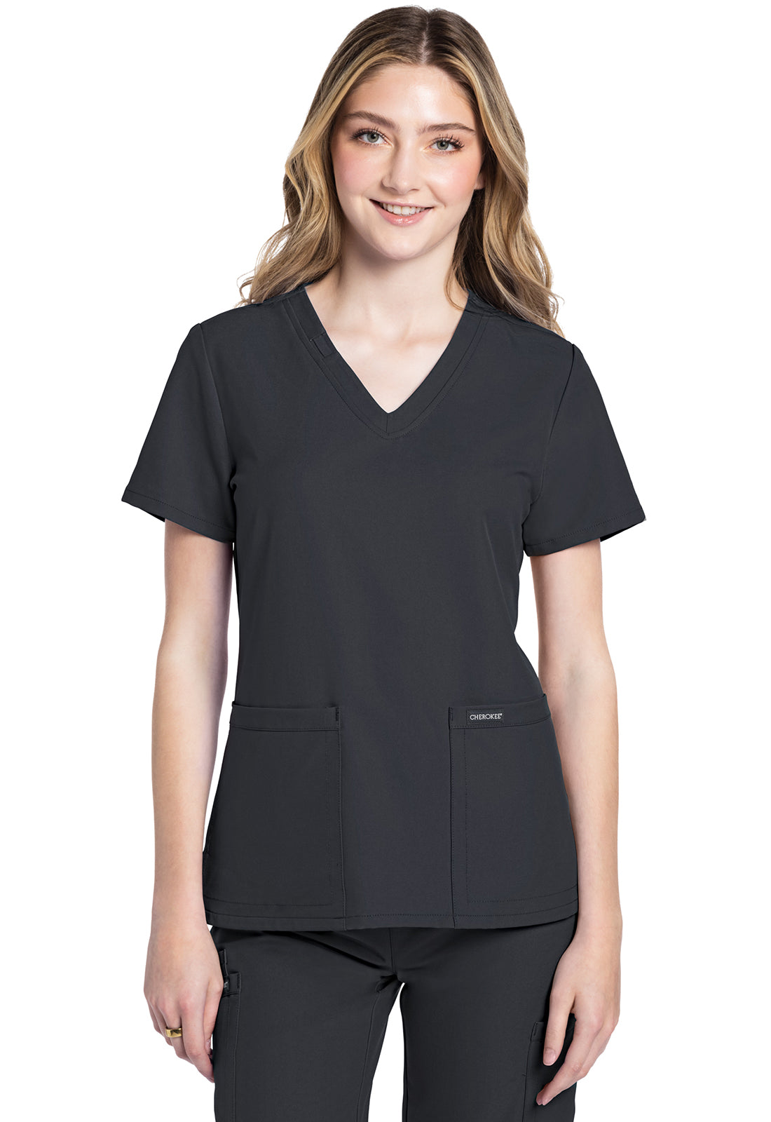 Blusa con escote en V Ultra de Cherokee WW Originals en color azul real
