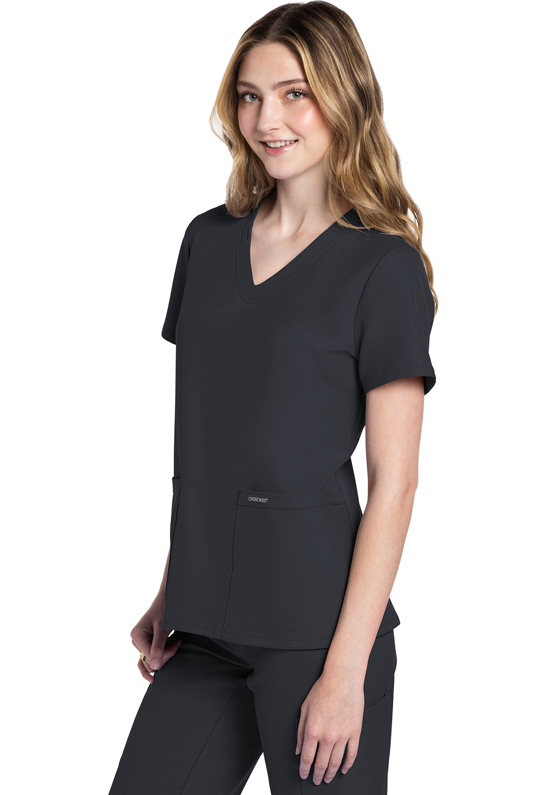 Blusa con escote en V Ultra de Cherokee WW Originals en color azul real