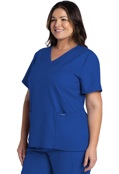 Blusa con escote en V Ultra de Cherokee WW Originals en color azul real