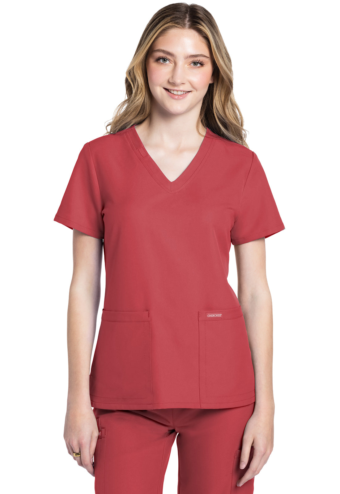 Blusa con escote en V Ultra de Cherokee WW Originals en color azul real