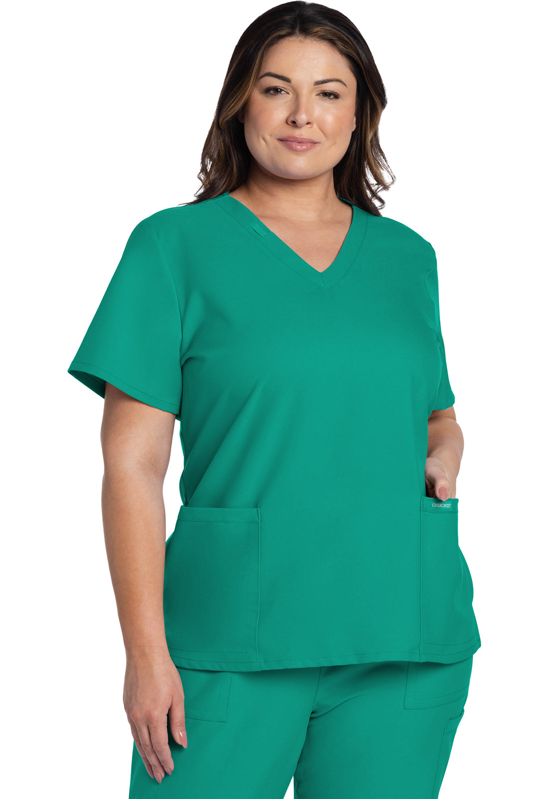 Blusa con escote en V Ultra de Cherokee WW Originals en color azul real