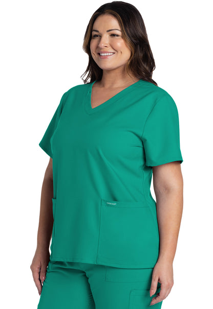 Blusa con escote en V Ultra de Cherokee WW Originals en color azul real