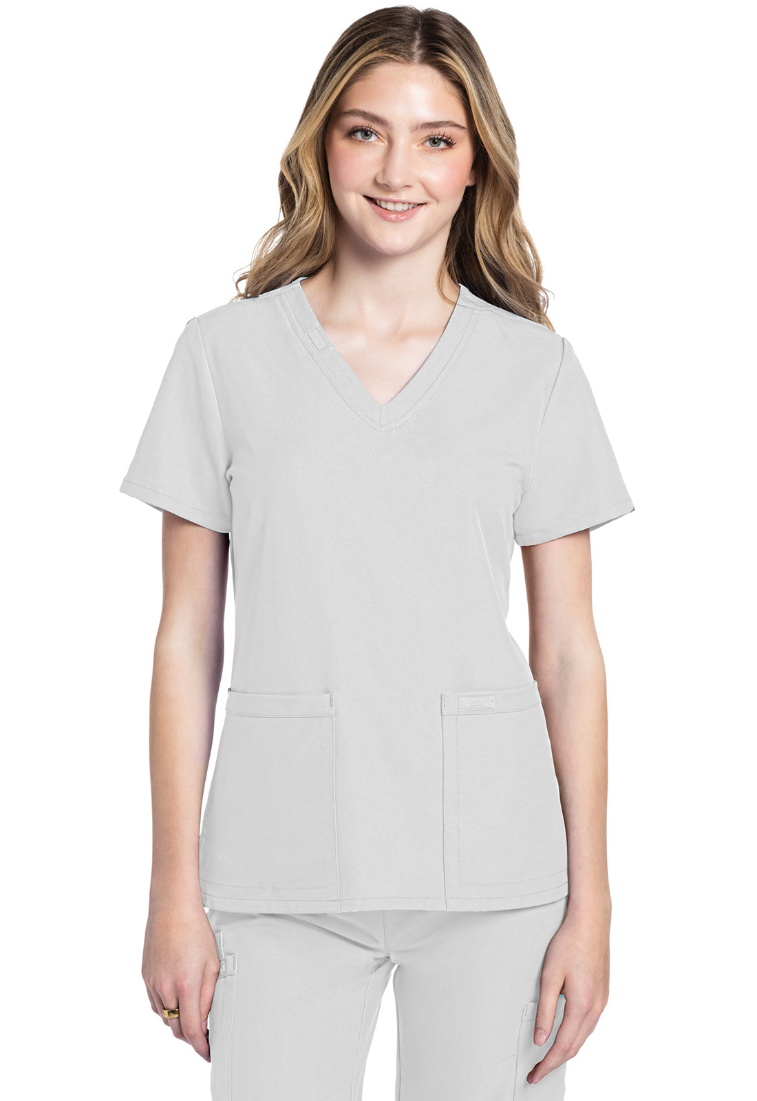 Blusa con cuello en V Ultra de Cherokee WW Originals en color negro