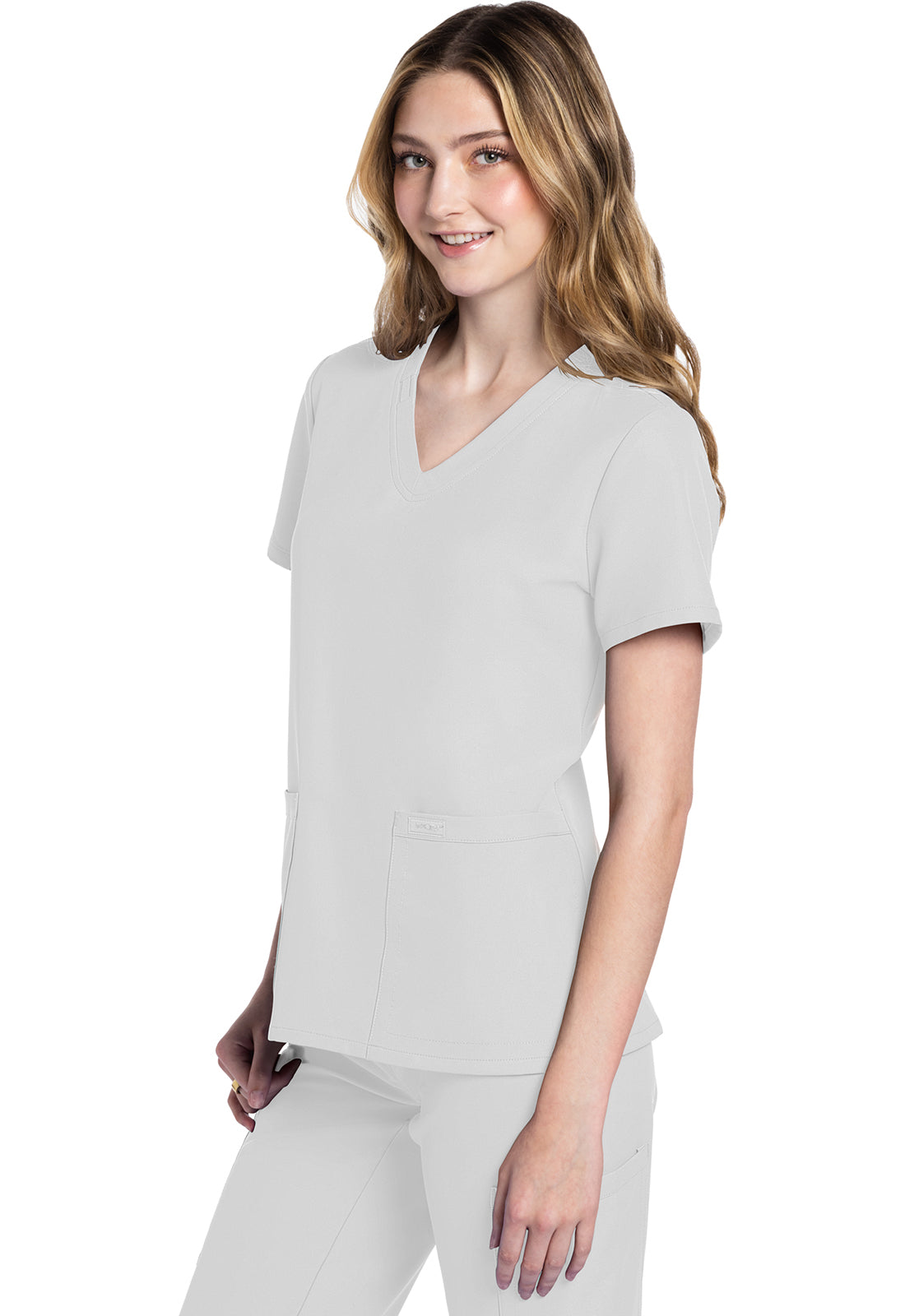 Blusa con cuello en V Ultra de Cherokee WW Originals en color negro