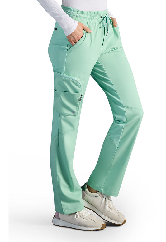 Pantalón recto con cordón Veronica en color salvia del desierto HH X DR KWANE