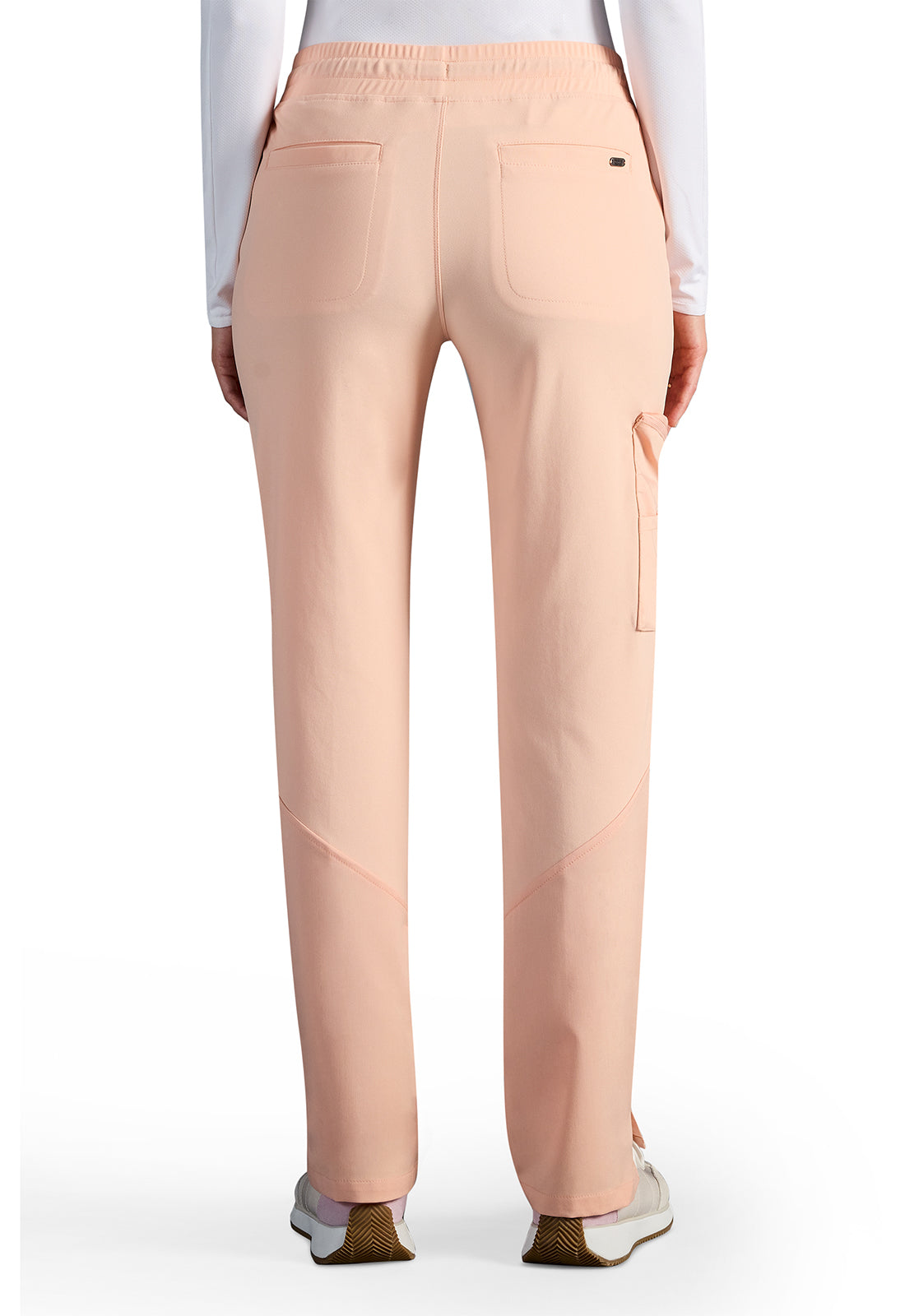 Veronica Drawstring Straight Leg Pant in Peach Cloud HH X DR KWANE