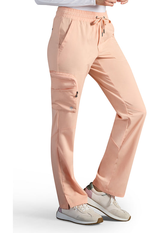 Pantalón recto con cordón Veronica en color melocotón HH X DR KWANE