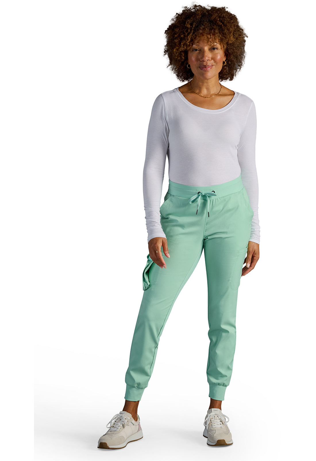 Pantalón deportivo Vanessa de tiro medio en color salvia del desierto HH X DR KWANE