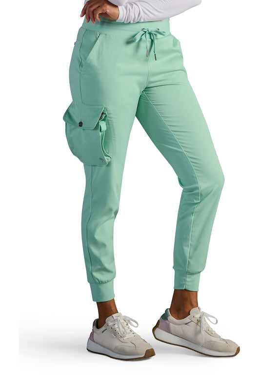 Pantalón deportivo Vanessa de tiro medio en color salvia del desierto HH X DR KWANE