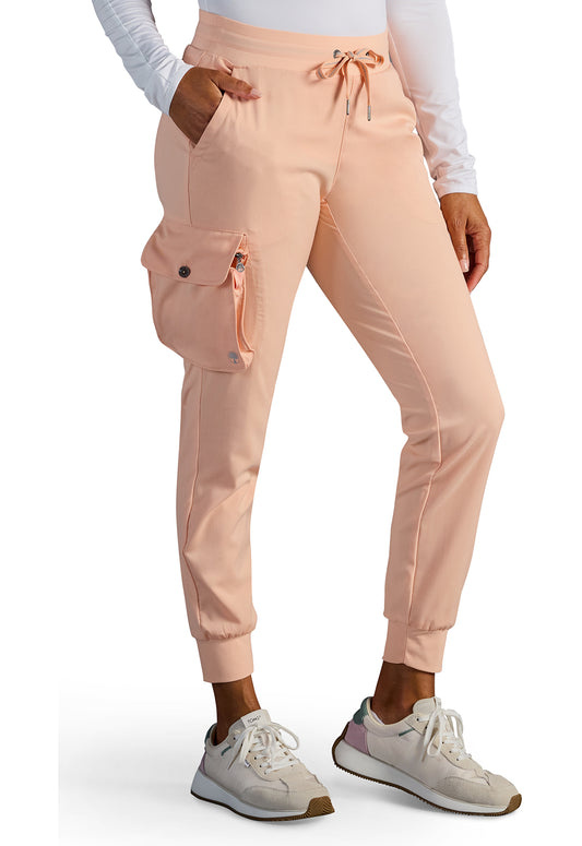 Pantalón deportivo Vanessa de tiro medio en tono Peach Cloud de HH X DR KWANE