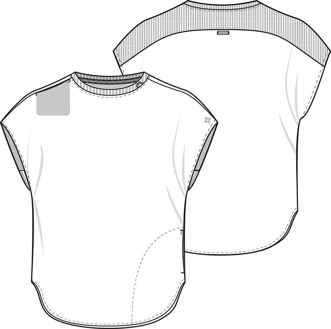 Round Neck Tuckable MC AMP Top
